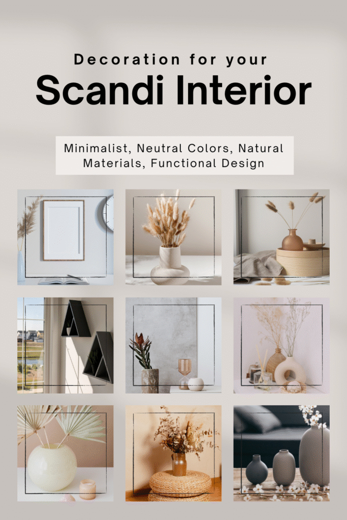 Scandi interior decoration ideas minimalist neutral colors natural materials